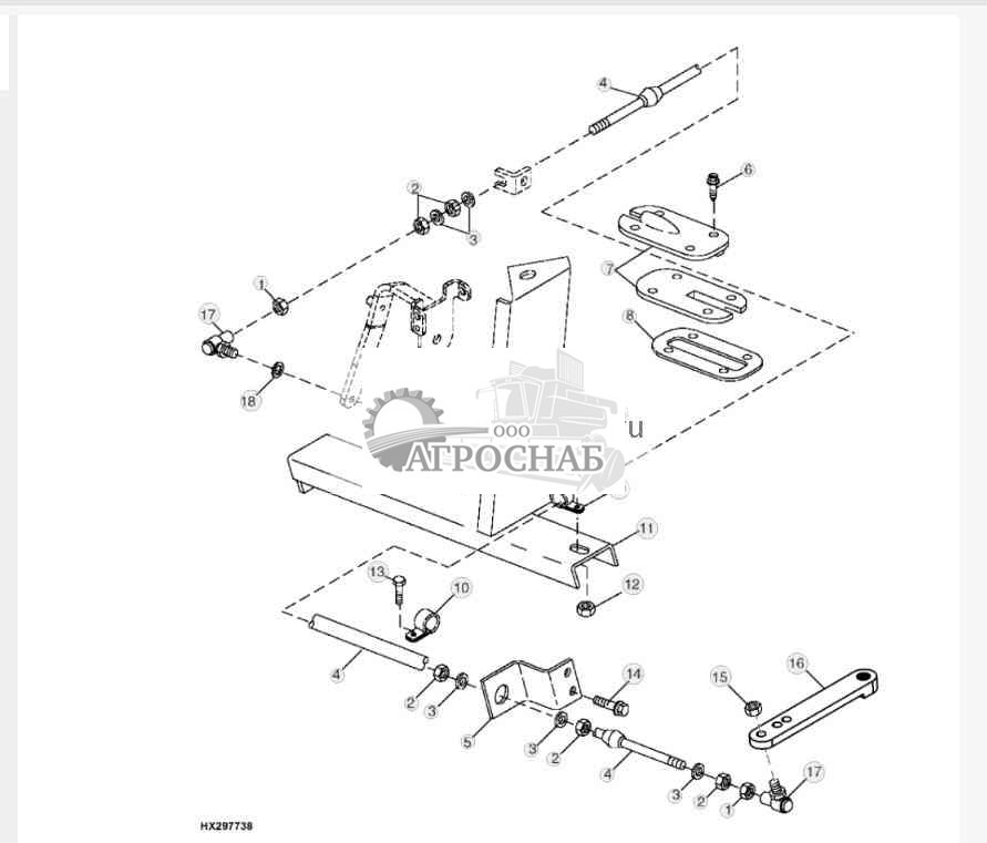 Трос управления гидростатическим приводом 